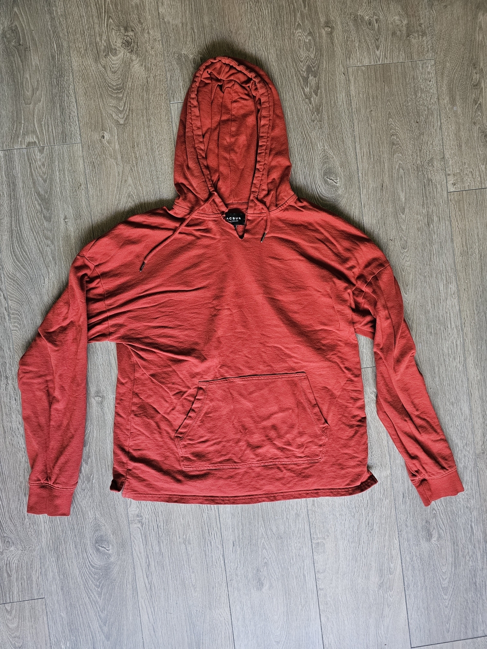 PacSun Red Long-Sleeve Hooded Pullover